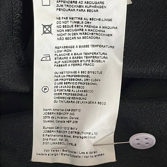 Joseph Ribkoff Jersey Knit Stripes & Solids Zip Front Sheath Dress - Size 2 - Picture 6 of 7